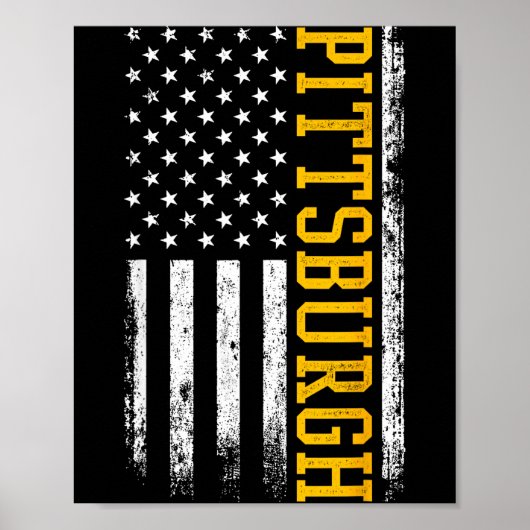 Poster Ttsburgh Usa Flag Patriotic American From Ttsburgh (Devant)