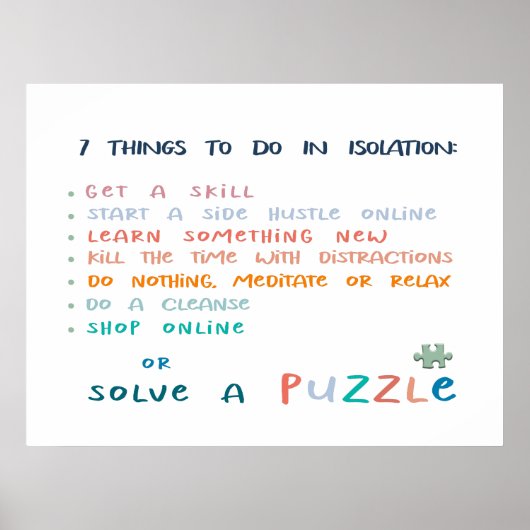 Poster Ttypographie amusante et motivante (Devant)