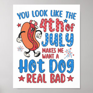 Poster Tu As L'Air 4 juillet Me Fait Vouloir Un Chien Cha