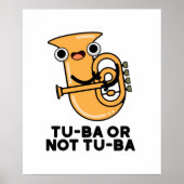 Poster Tu-ba Ou Pas Tu-ba Funny Shakespeare Tuba Pun (Devant)