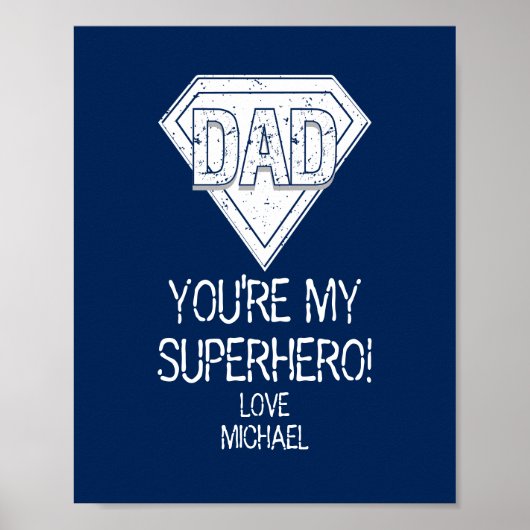 Poster Tu es l'affiche de la Fête des pères de mon papa s (Devant)