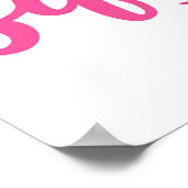 Poster Tu es ma fille toute molle rose nurserie pieuvre (Coin)