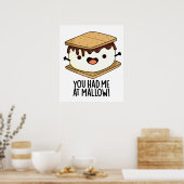 Poster Tu M'As Eu À Mallow Funny Smore Pun (Cuisine)