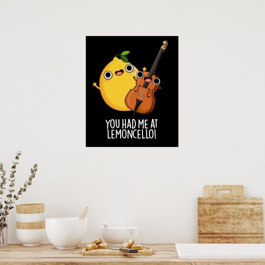 Poster Tu M'As Eu Au Citron-violoncelle Drôle Boisson Pun (Cuisine)