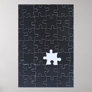 Poster Tu Me Complètes Romantique Noir et Blanc Puzzle