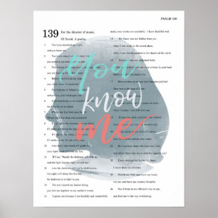 Poster Tu Me Connais, Psaume 139