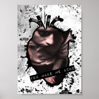 Poster tu me fais mal au coeur anatomique