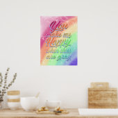 Poster Tu me rends heureux quand le ciel est gris | Arc e (Cuisine)