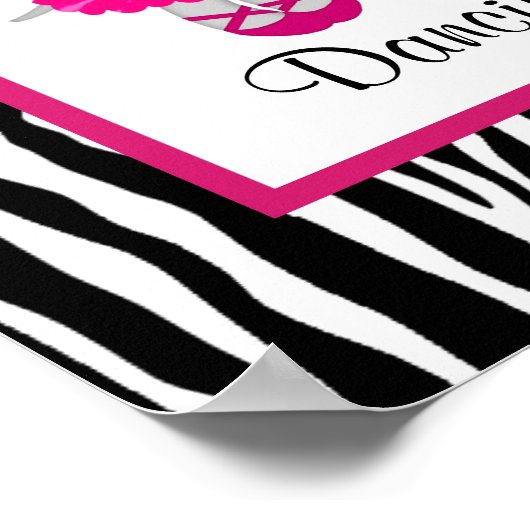 Poster Tu Tu Cute Ballerina Art Print Monkey Zebra (Coin)