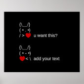 Poster tu veux ça ? / Art texte ASCII personnalisable (Devant)