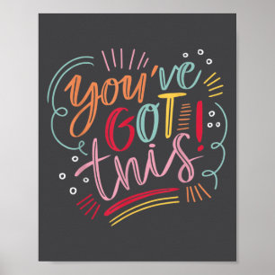 Poster Tu y arriveras ! Inspiration motivationnelle vibra