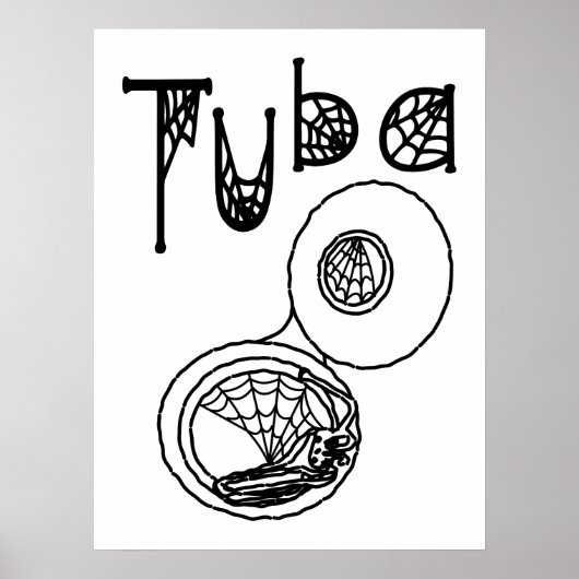 Poster Tuba Halloween Cobwebs (Devant)
