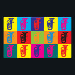 Poster Tuba Pop Art<br><div class="desc">Tuba Pop Art. Si Tuba est votre passe-temps,  votre profession ou votre obsession,  montrez-le avec de grands t-shirts,  des tasses,  des autocollants et plus encore. Ce sont aussi de grands cadeaux pour les autres fans de Tuba !</div>
