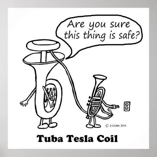 Poster Tuba Tesla Coil (Devant)