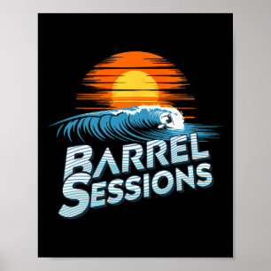 Poster Tubage de vague de surfeur Rrel côte ouest Socal N