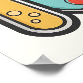 Poster Tube d'essai de chimie et bécher (Coin)