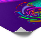 Poster Tubes en spirale arc-en-ciel (Coin)