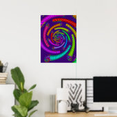 Poster Tubes en spirale arc-en-ciel (Bureau à domicile)