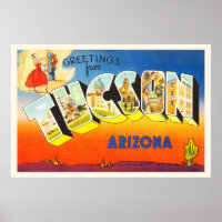 Tucson Arizona AZ Vieux souvenir Vintage voyage