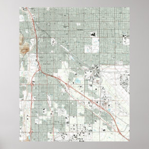 Poster Tucson Arizona Map (1992)
