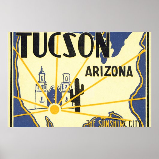 Poster Tucson Arizona_Poster Vintage voyage (Devant)