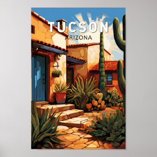 Poster Tucson Arizona Travel Art Vintage
