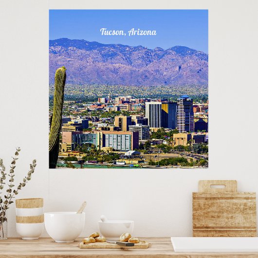 Poster Tucson, Arizona vue pittoresque, (Cuisine)