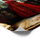 Poster Tudor femme en robe crimson (Coin)