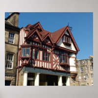 Tudor oak frame building, Edinburgh, Scotland