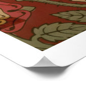 Poster 'Tudor Rose', papier peint de reproduction dessiné (Coin)