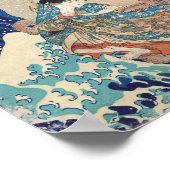 Poster Tuer La Pieuvre Au Large De Kanagawa (Coin)