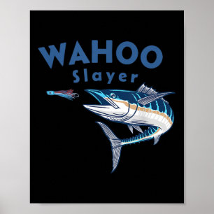 Poster Tueur de Wahoo pêche en eau salée Wahoo