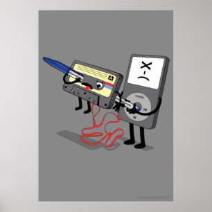 Poster Tueur IPod Clipart (rétro cassette à disque