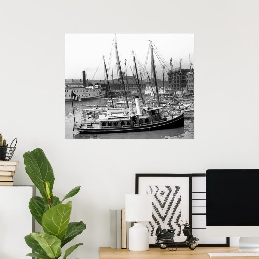 Poster Tug & Luggers (Bureau à domicile)