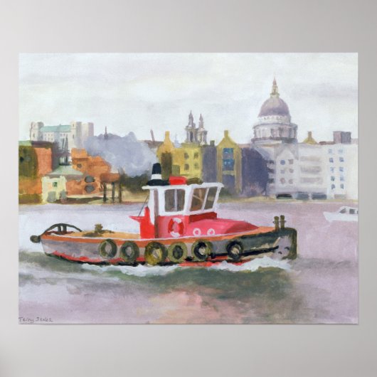 Poster Tug rouge passant St. Pauls 1996 (Devant)