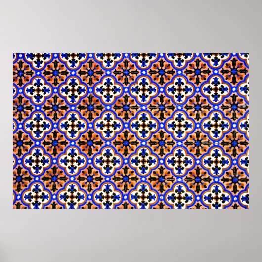 Poster Tuile mauresque, L'Alhambra, Espagne (Devant)