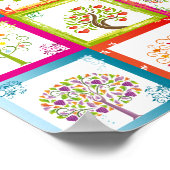 Poster Tuiles d'arbre 4x4 (Coin)