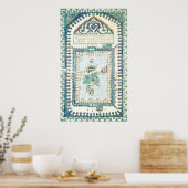 Poster Tuiles Iznik avec une représentation de La Mecque (Cuisine)