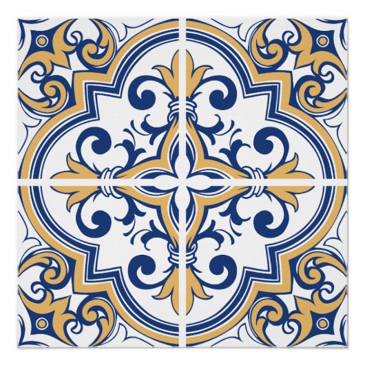 Poster Tuiles portugaises 1 (Devant)