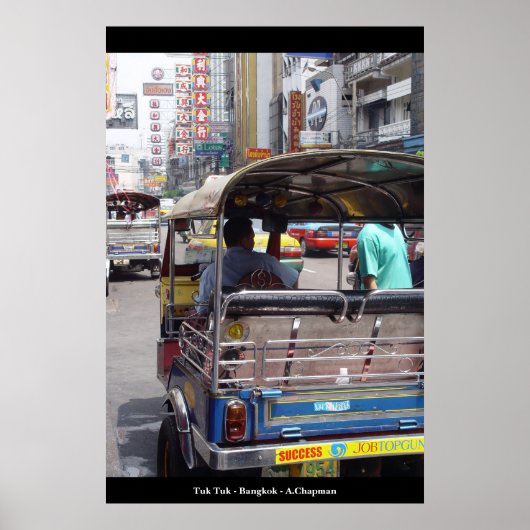 Poster Tuk Tuk Bangkok (Devant)