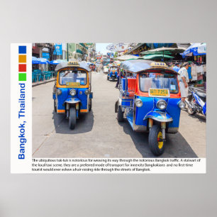 Poster Tuk-tuk de Bangkok, Thaïlande
