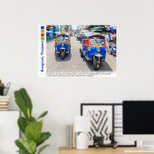 Poster Tuk-tuk de Bangkok, Thaïlande (Bureau à domicile)