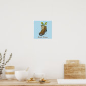 Poster Tuke en métal sur une botte de randonnée (Cuisine)