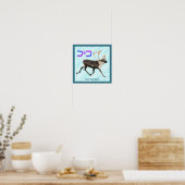 Poster Tuktu - Caribou Sur Neige (Cuisine)