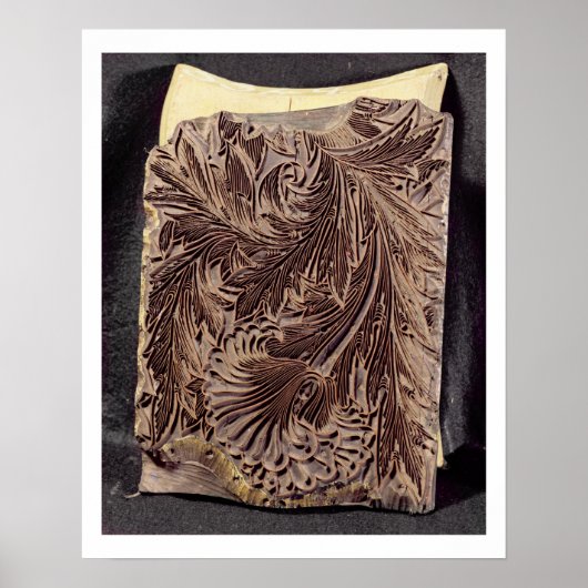 Poster Tulip design printing block, 1875 (Devant)