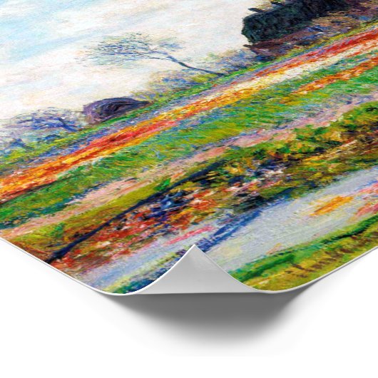 Poster Tulip Fields dans les Pays-Bas, Monet (Coin)