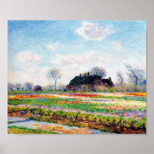 Poster Tulip Fields dans les Pays-Bas, Monet (Devant)