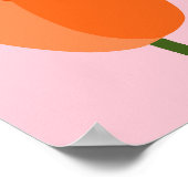 Poster Tulip Pastel Rose Et Orange (Coin)
