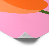 Poster Tulip Rose Et Orange (Coin)