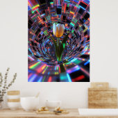 Poster Tulipe dans un tunnel de vortex prismatique (Cuisine)